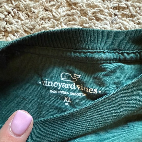 Vineyard Vines Kids Teal Long Sleeve Tee - Picture 2 of 3